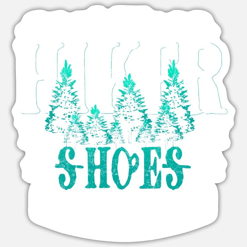 Wanderer Wald - Sticker Größe S (10 x 10 cm) - Mattweiß
