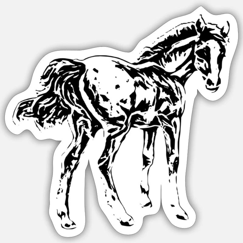 foal - Sticker size S (10 x 10 cm) - white matte