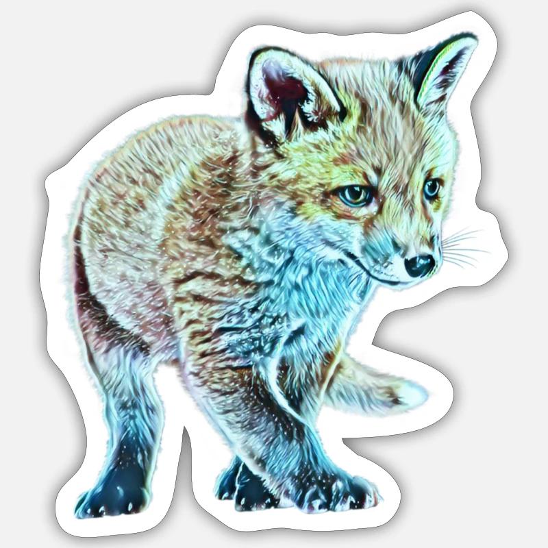 Fox - Sticker size S (10 x 10 cm) - white matte