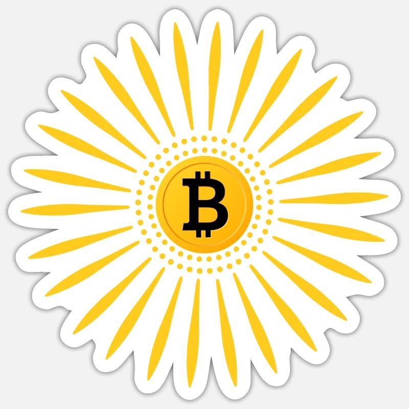 Bitcoin - Sticker taille S (10 x 10 cm) - blanc mat