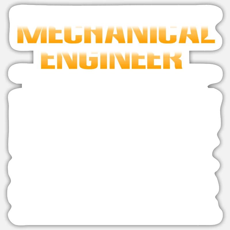 Mechanical engineering engineer occupation building student Sticker size S (10 x 10 cm)