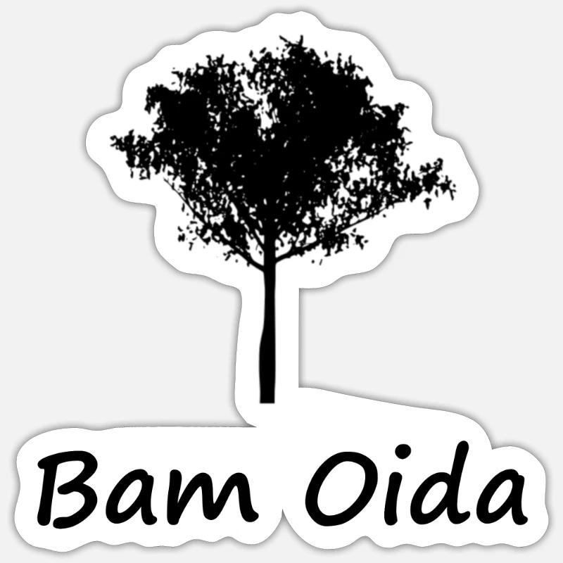 Bam oida - Sticker taille S (10 x 10 cm) - blanc mat