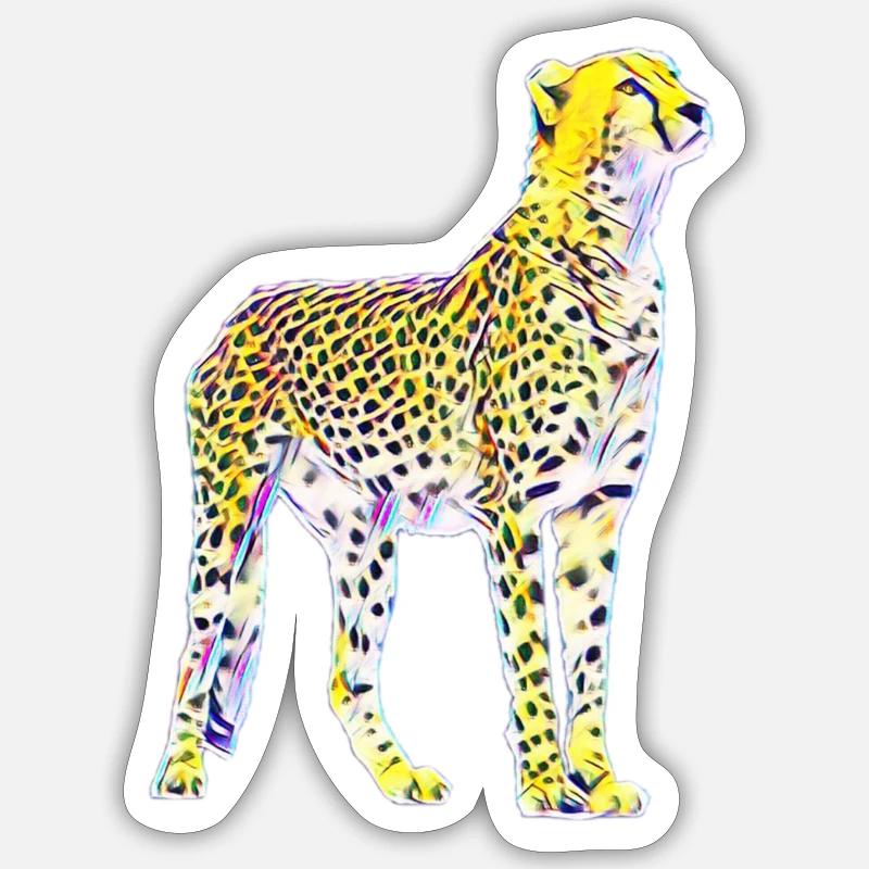 Guépard Sticker taille S (10 x 10 cm)