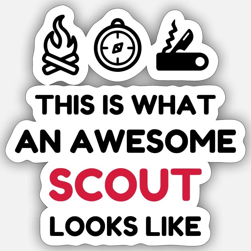 Scout Scouting Pfadfinder Pfadfinderin Scoutisme - Sticker size S (10 x 10 cm) - white matte