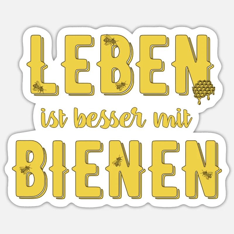 bee - Sticker size S (10 x 10 cm) - white matte
