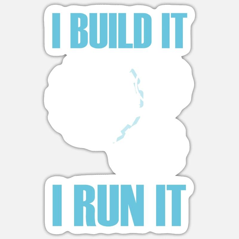 Développeur Devops Development Software Geek - Sticker taille S (10 x 10 cm) - blanc mat