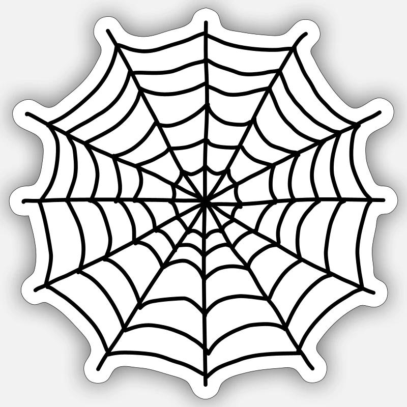 Spinnennetz Sticker Größe S (10 x 10 cm)