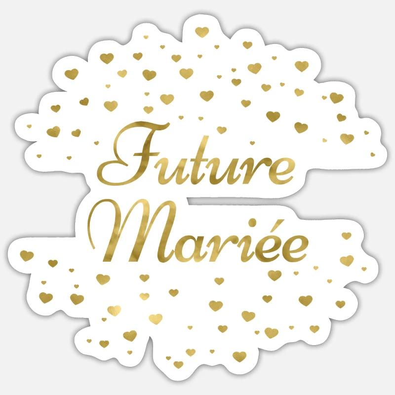 future mariee 4 - Sticker Größe S (10 x 10 cm) - Mattweiß