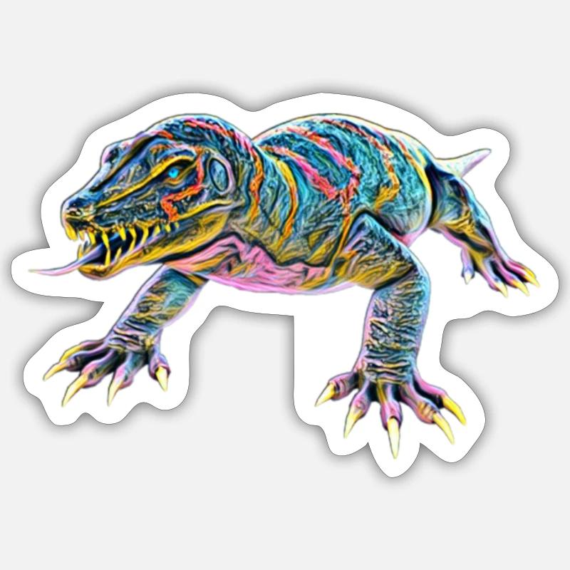 Monitor lizard Sticker size S (10 x 10 cm)