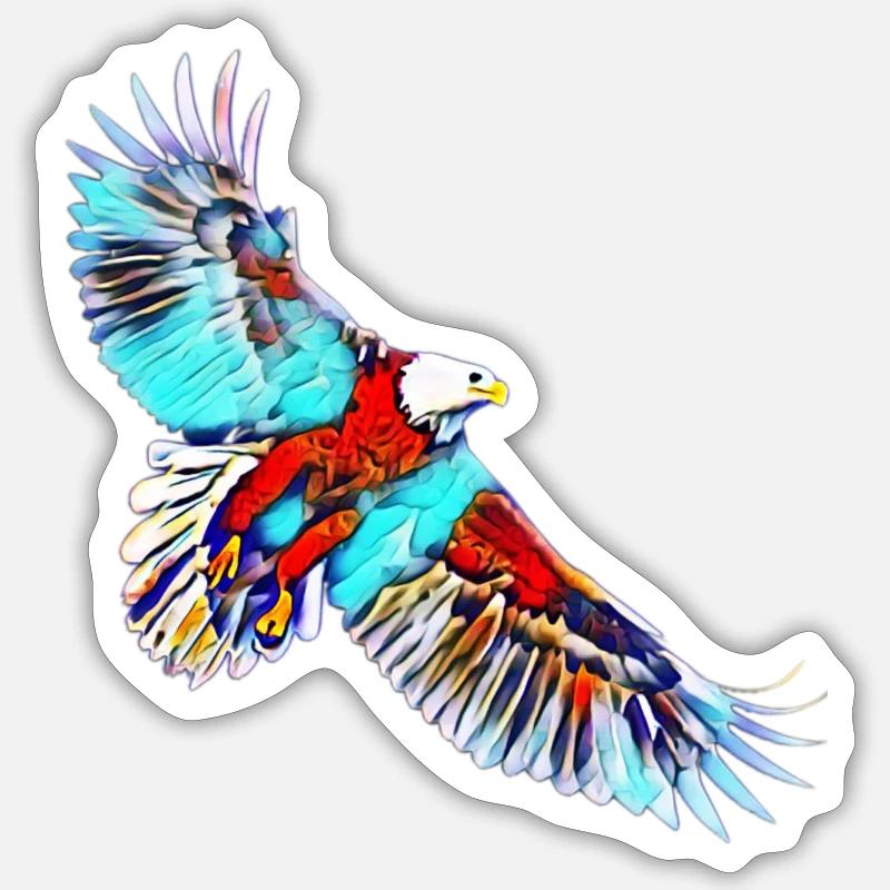 Aigle - Sticker taille S (10 x 10 cm) - blanc mat