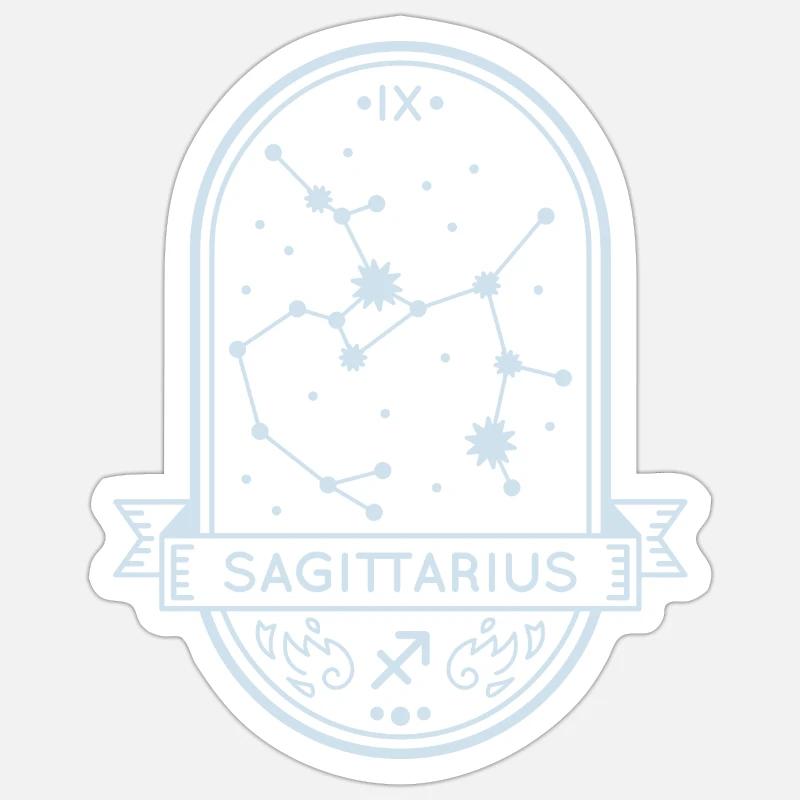 Sternbild Schütze - Sticker Größe S (10 x 10 cm) - Mattweiß