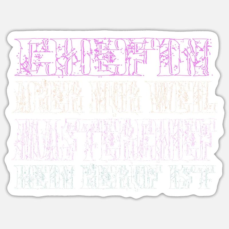 Masterchief Chefin - Sticker Größe S (10 x 10 cm) - Mattweiß