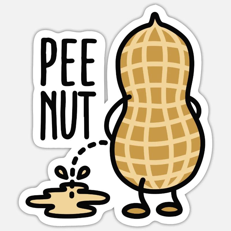 Pee-nut Sticker size S (10 x 10 cm)