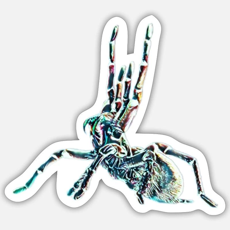 Tarentule - Sticker taille S (10 x 10 cm) - blanc mat