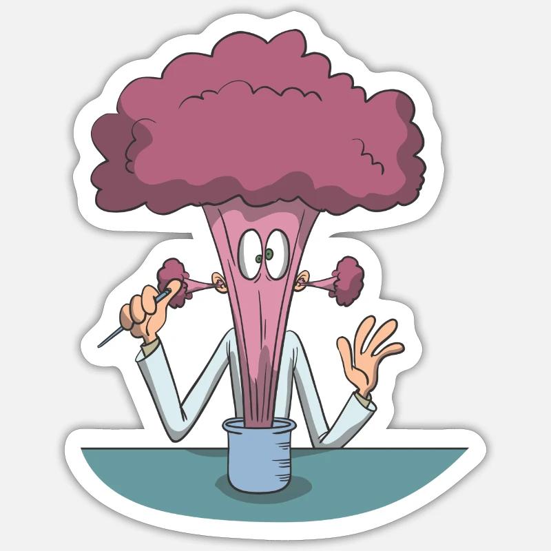 Chemistry explosion chemist - Sticker size S (10 x 10 cm) - white matte