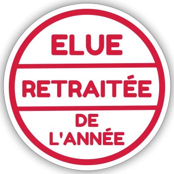 Retirement Retired Ruhestand Retraite Retraitée - Sticker size S (10 x 10 cm) - white matte - Front