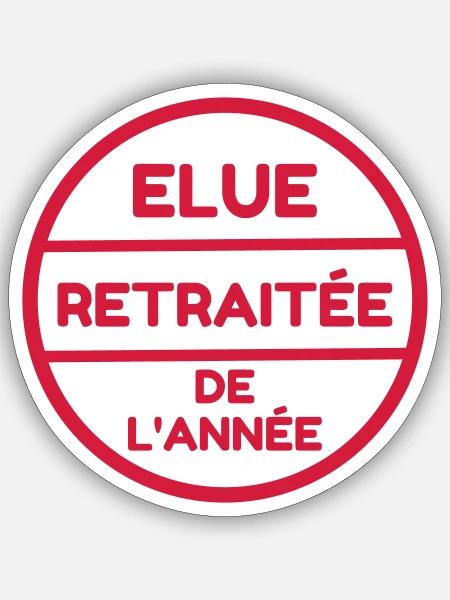 retraite / retraité / retraitée / pension - Sticker taille S (10 x 10 cm) - blanc mat