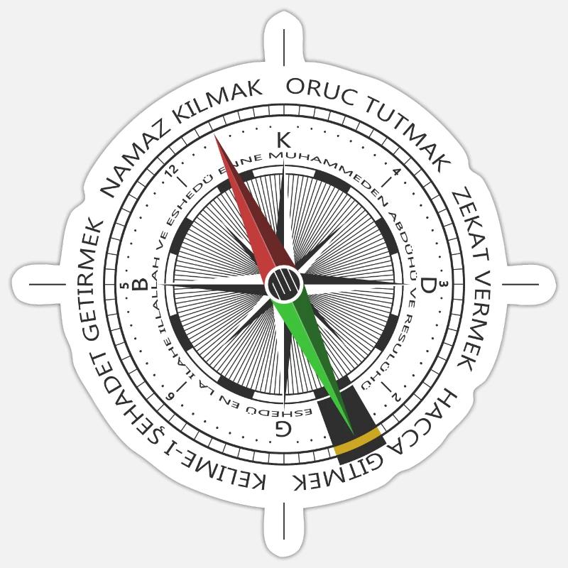 Compass Sticker size S (10 x 10 cm)