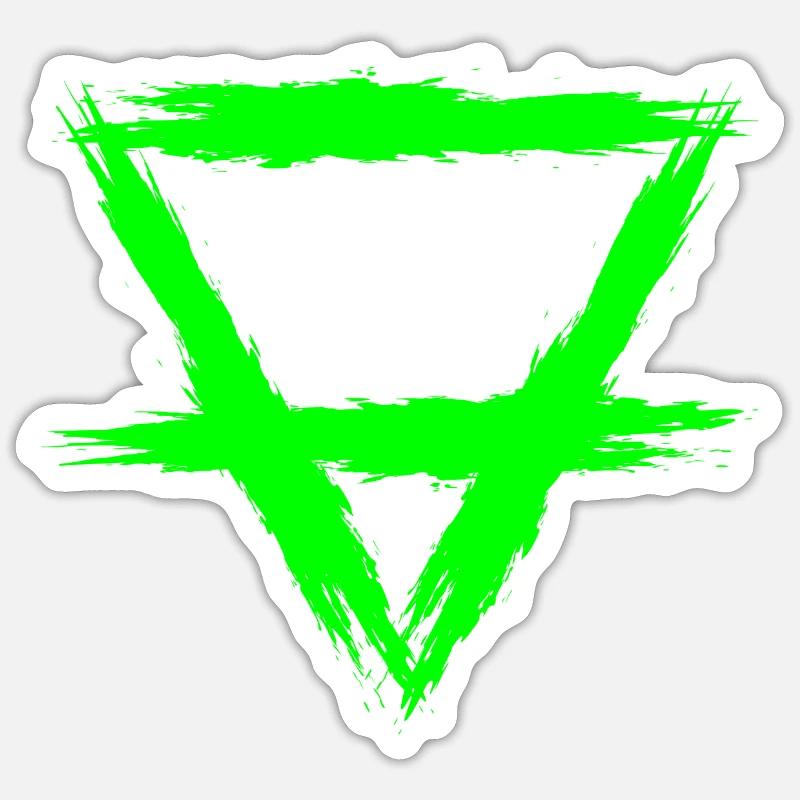 Element Symbol Erde - Sticker Größe S (10 x 10 cm) - Mattweiß