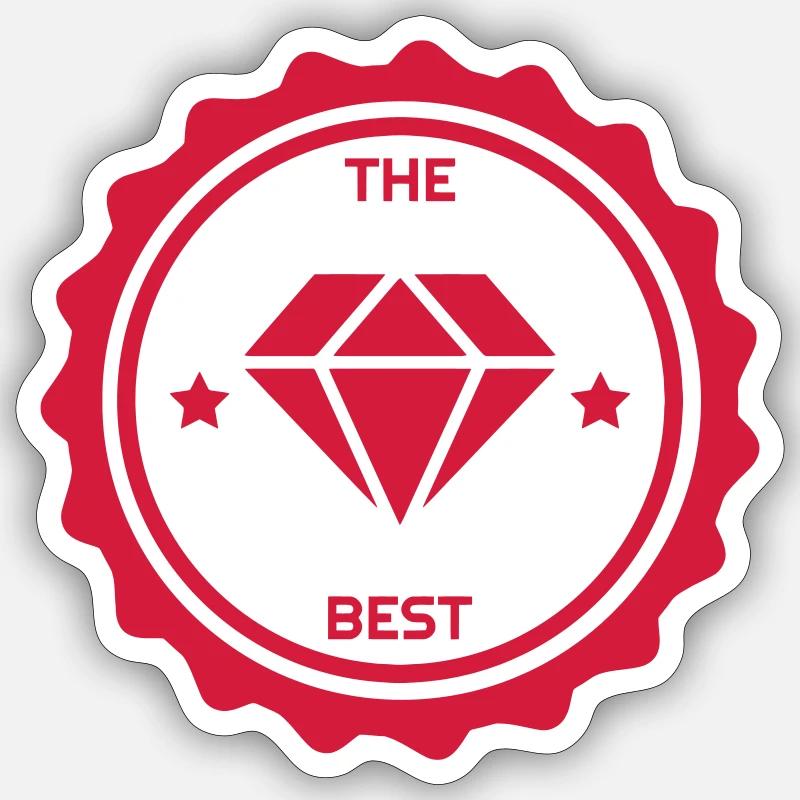Juwelier / Gem / Diamant / Edelstein - Sticker Größe S (10 x 10 cm) - Mattweiß