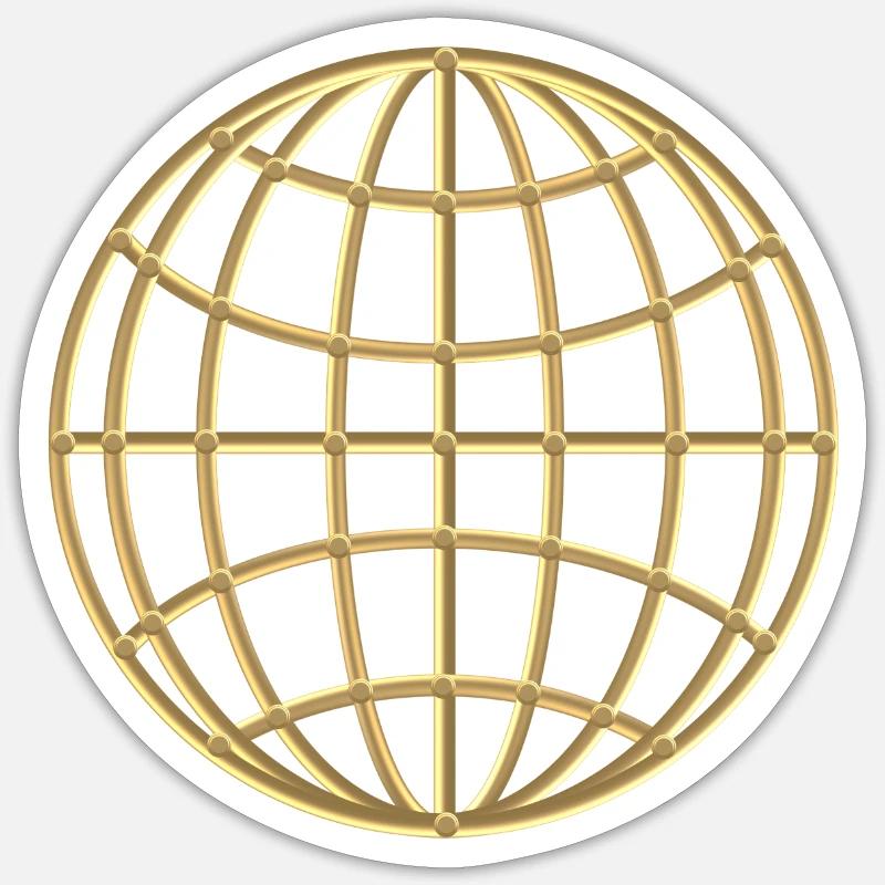 globe - Sticker size S (10 x 10 cm) - white matte