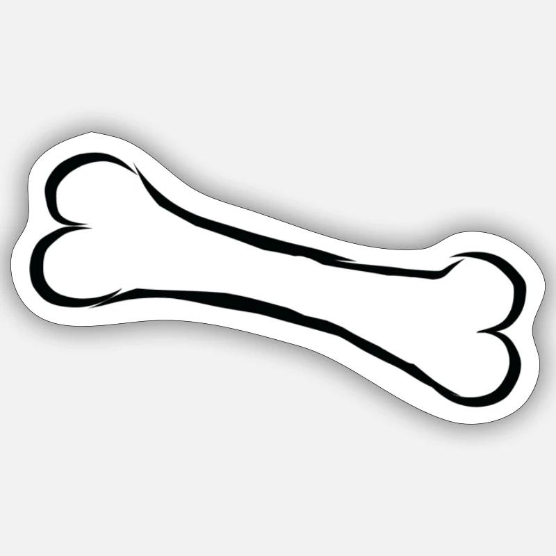 Os bone - Sticker taille S (10 x 10 cm) - blanc mat