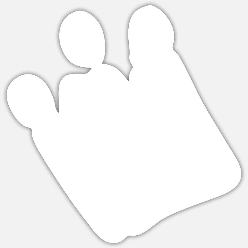 Krone weiß - Sticker Größe S (10 x 10 cm) - Mattweiß