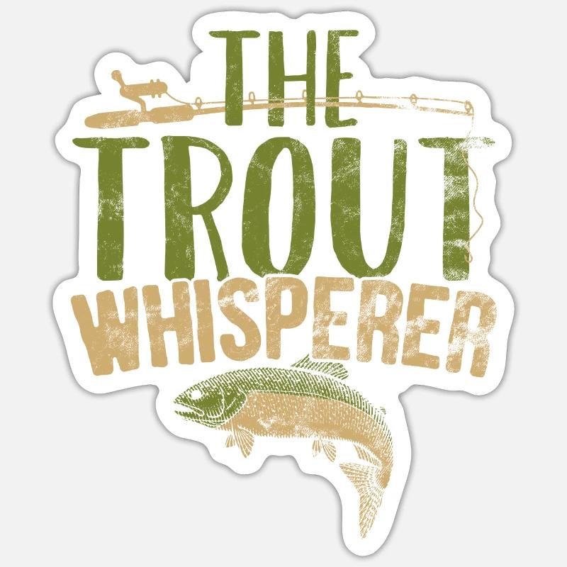 Fisch Flüsterer Forelle Sticker Größe S (10 x 10 cm)