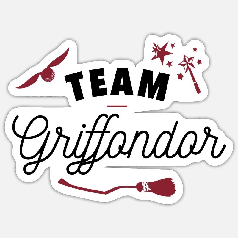 Team Griffondor - Sticker taille S (10 x 10 cm) - blanc mat