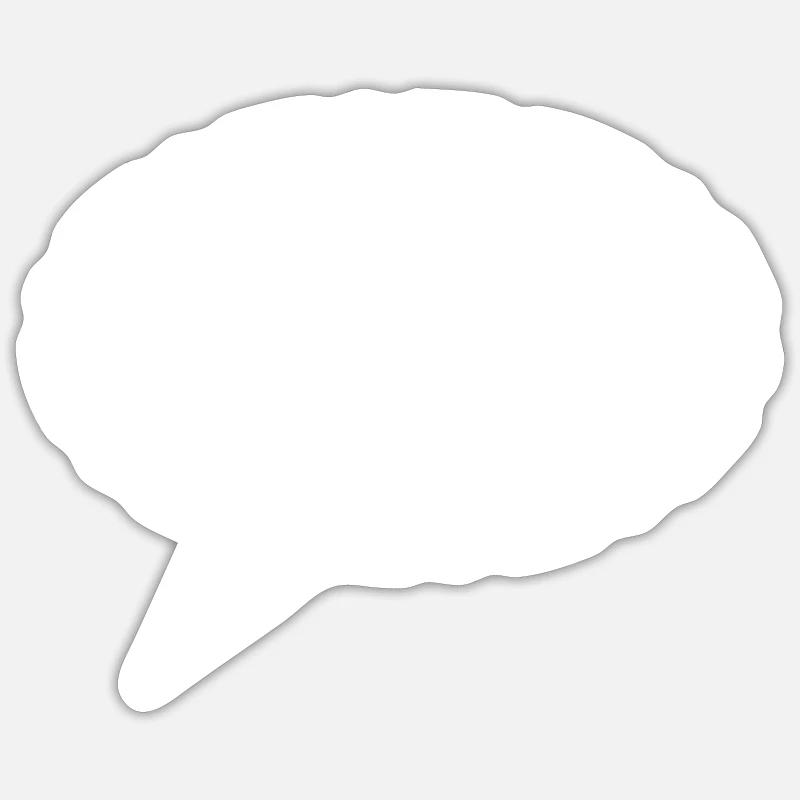 Speech bubble white - Sticker size S (10 x 10 cm) - white matte