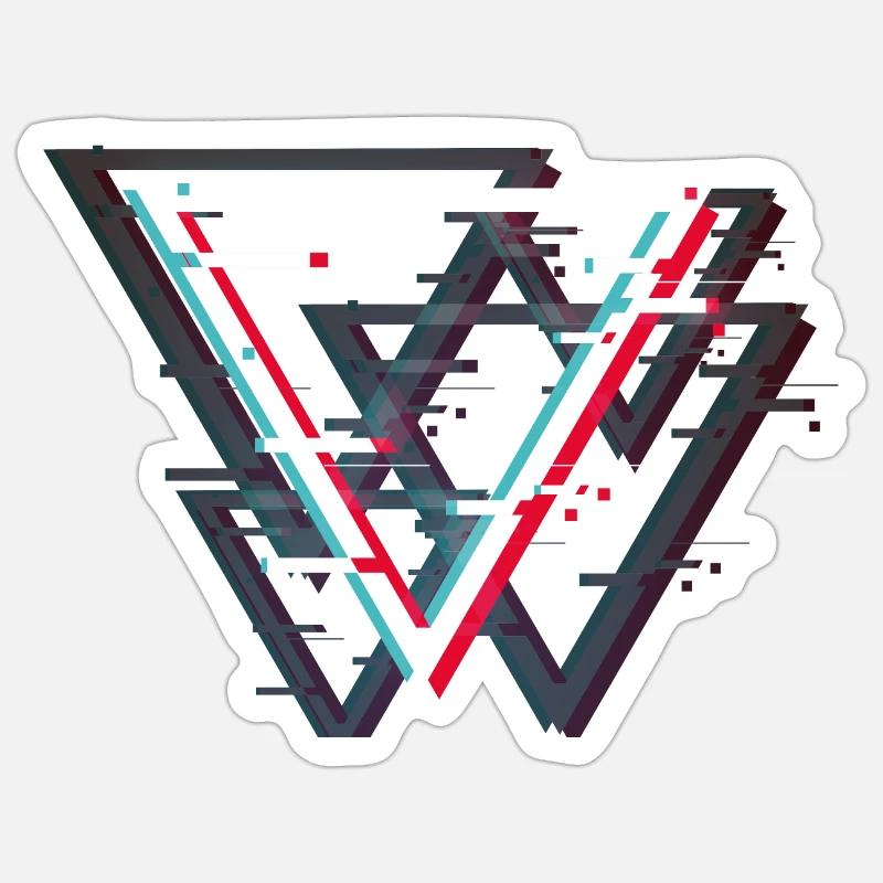 Triangle - Sticker taille S (10 x 10 cm) - blanc mat