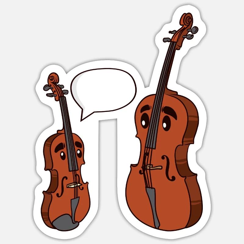 violoncelle Sticker taille S (10 x 10 cm)