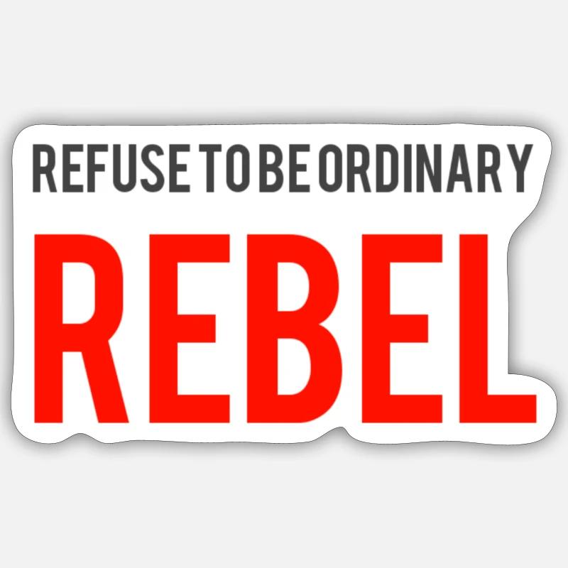 Rebell - Sticker Größe S (10 x 10 cm) - Mattweiß