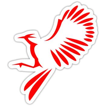 Bird illustration - Sticker size S (10 x 10 cm) - white matte - Front