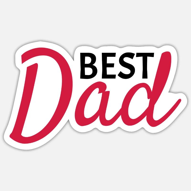 Best Dad - Sticker size S (10 x 10 cm) - white matte