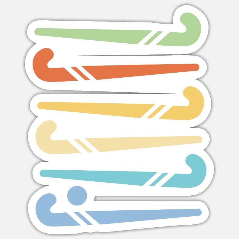 Hockeyschläger Sticker Größe S (10 x 10 cm)
