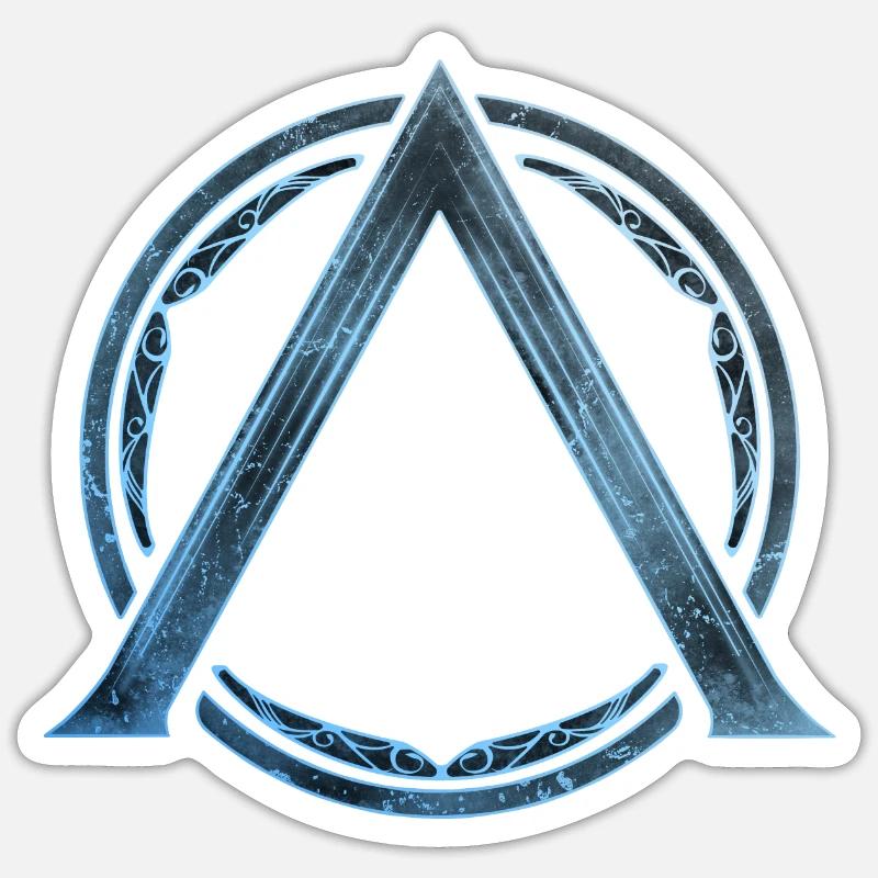 Sparta Lambda icon blue ice Sticker size S (10 x 10 cm)