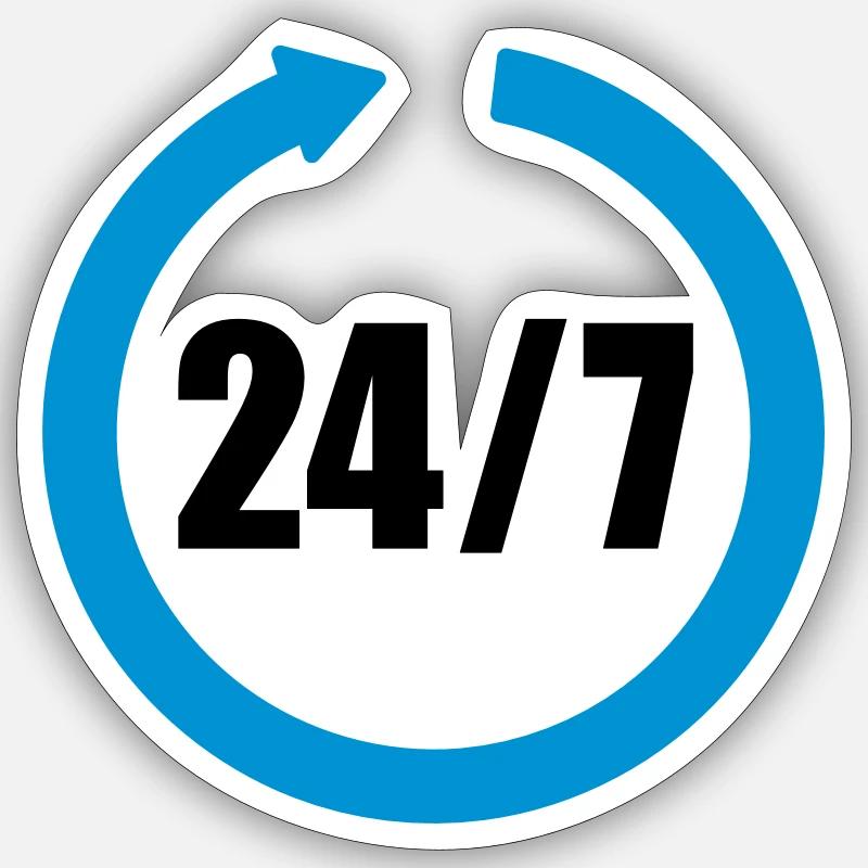 24 Heures Sticker taille S (10 x 10 cm)