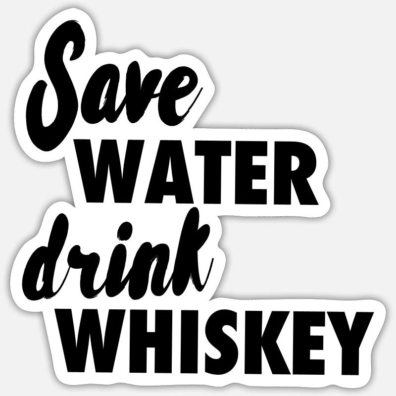 Whiskey - Sticker size S (10 x 10 cm) - white matte