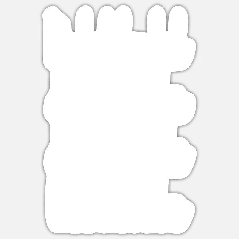 Witziges Pudel Jodeldiplom Hundefans Geschenkidee - Sticker Größe S (10 x 10 cm) - Mattweiß