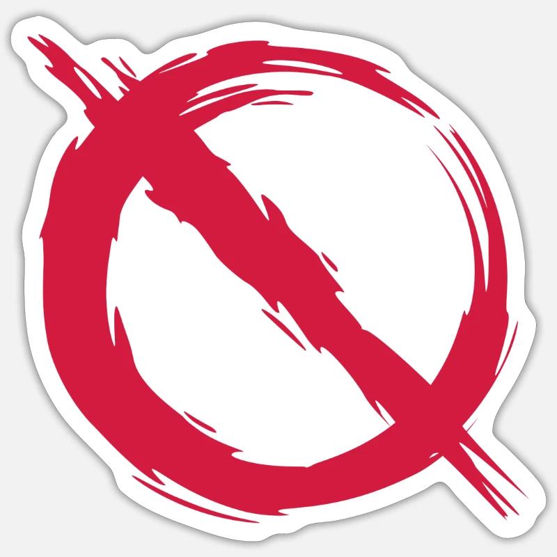 Interdiction interdite Sticker taille S (10 x 10 cm)