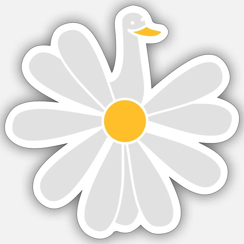 Gänseblümchen (b) - Sticker Größe S (10 x 10 cm) - Mattweiß