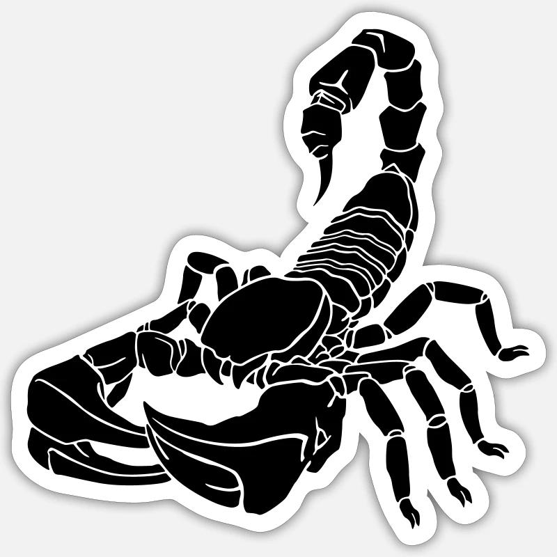 stylized scorpion Sticker size S (10 x 10 cm)