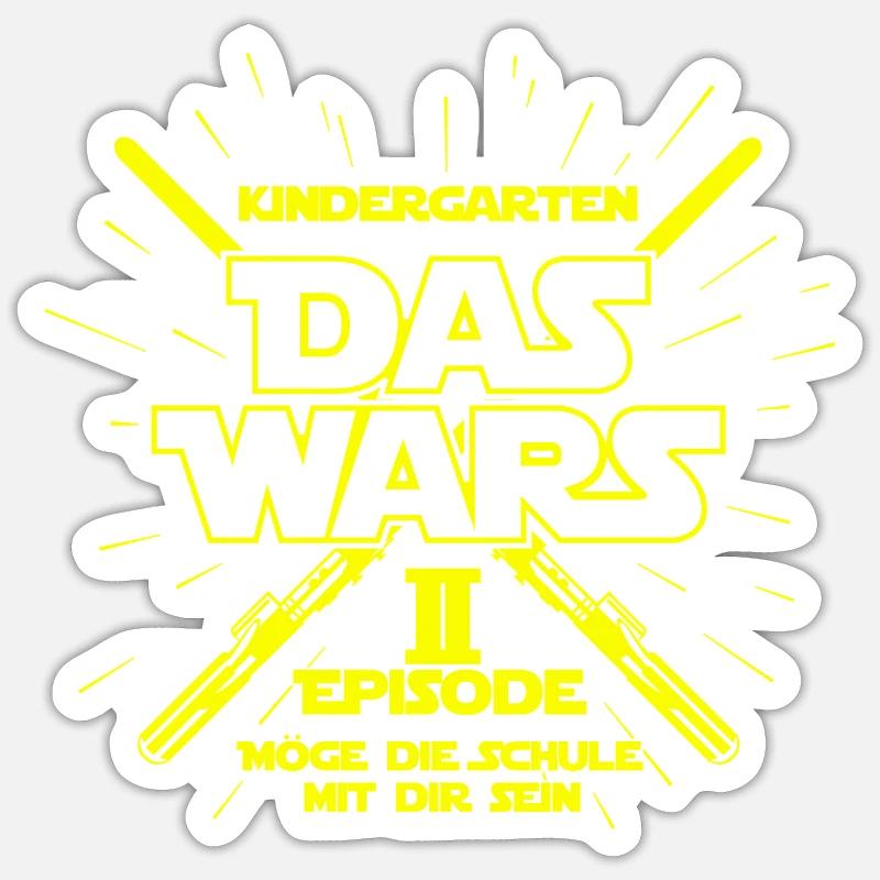 Kindergarten Das Wars Einschulung Schulkind Lustig - Sticker Größe S (10 x 10 cm) - Mattweiß