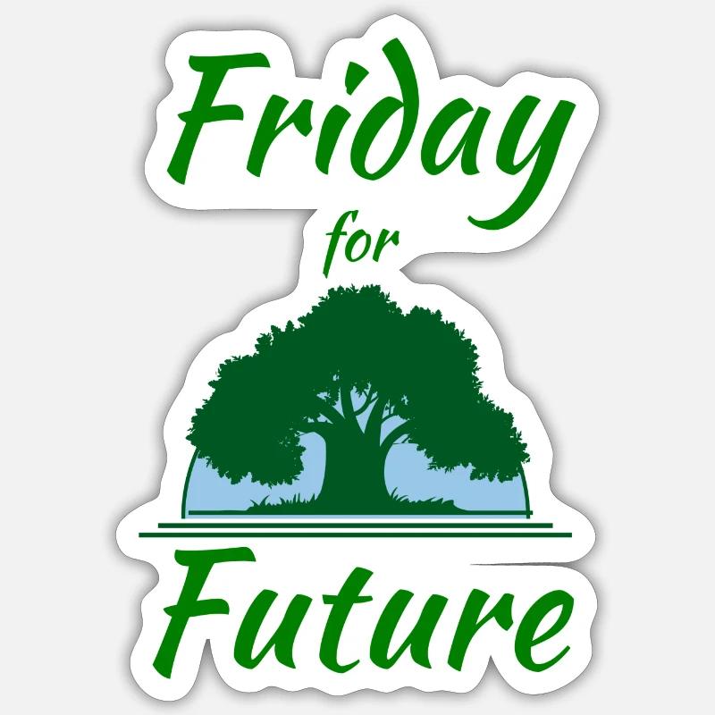 friday for future,friday,future Sticker Größe S (10 x 10 cm)