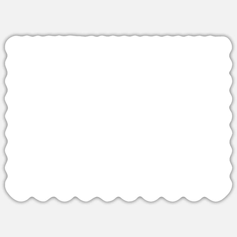Rectangle frame heart customizable white - Sticker size S (10 x 10 cm) - white matte