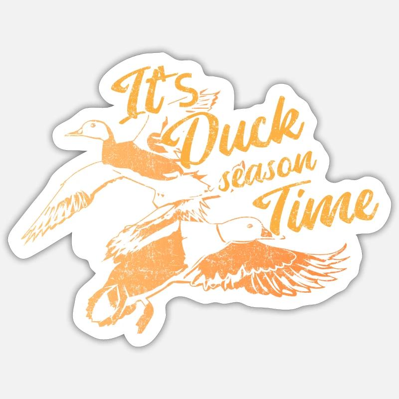 Duck ducks gift - Sticker size S (10 x 10 cm) - white matte
