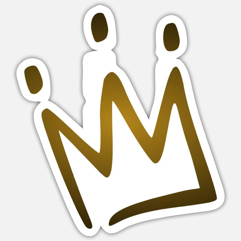 Crown - Sticker size S (10 x 10 cm) - white matte