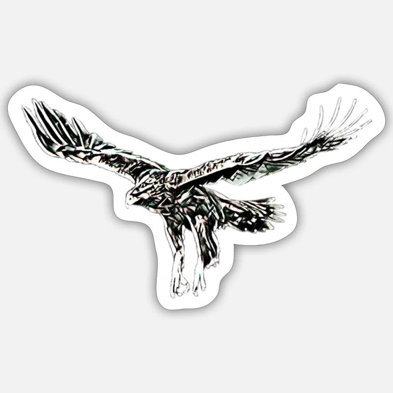 Aigle - Sticker taille S (10 x 10 cm) - blanc mat