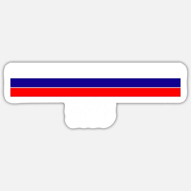 Russie - Sticker taille S (10 x 10 cm) - blanc mat